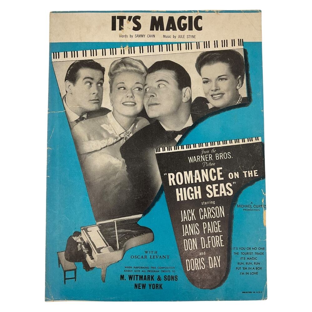 Its‎ Magic Sheet Music Sammy Cahn Jule Styne Romance On The High Seas